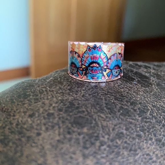 Native American Sun Kachina Art Ring - Picture 3 of 10